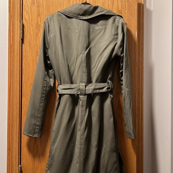 Abercrombie elevated draped easy trench coat jacket olive green XS - Picture 6 of 6